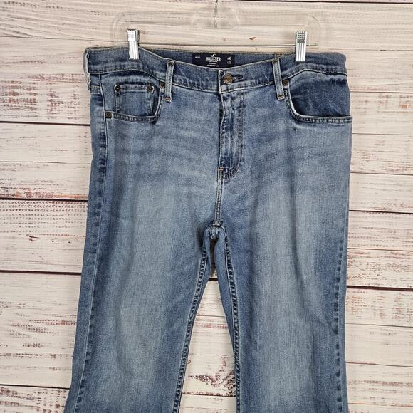Hollister Jeans Mens Sz 36 Blue Straight Leg Epic Flex Denim Classic Comfort Fit - Picture 3 of 14